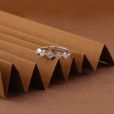 Five Star Silver Ring With Adjustable Size